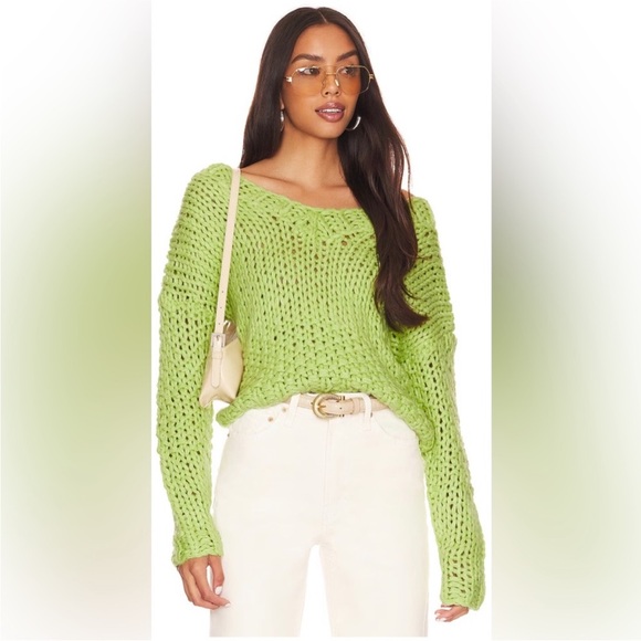 Lovers + Friends Sweaters - Lovers and Friends Doxie Sweater in Lime Green SZ S VGUC